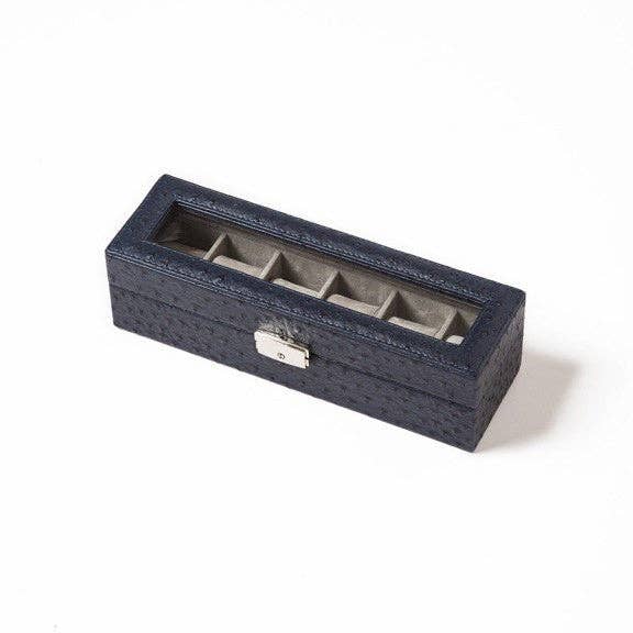 Ostrich Style Watch It Box Dark Blue