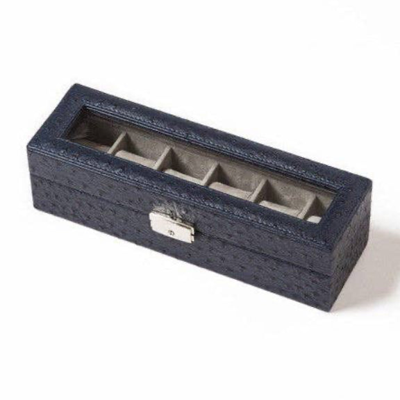 Ostrich Style Watch It Box Dark Blue