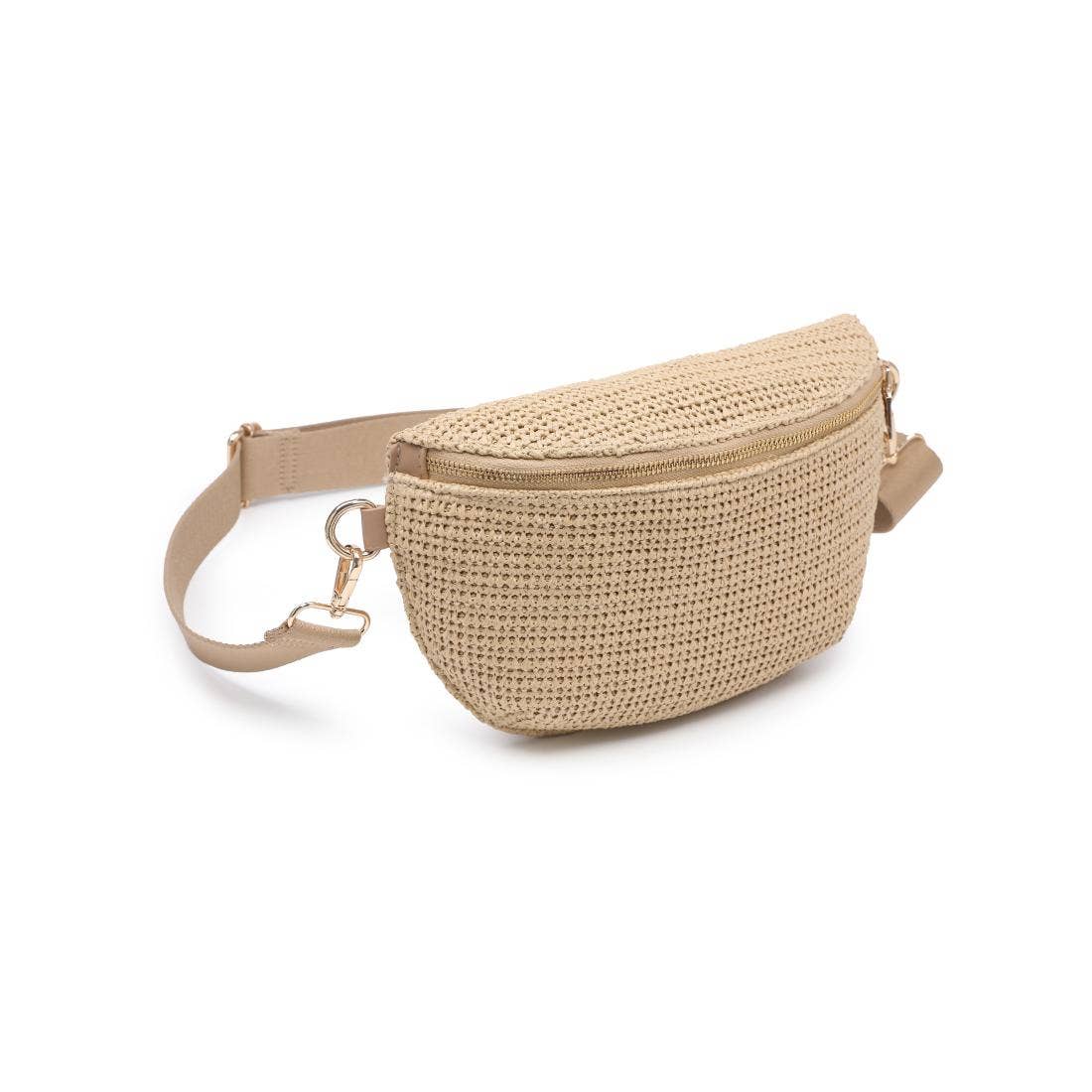 Grand sac banane tissé à carreaux