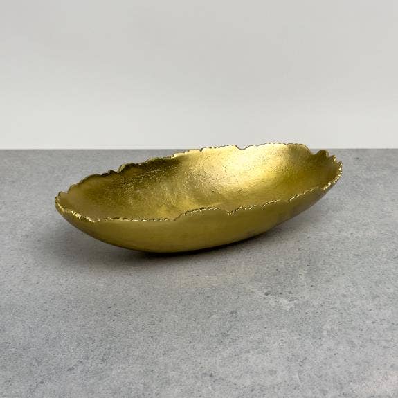 Gold Oval Bowl