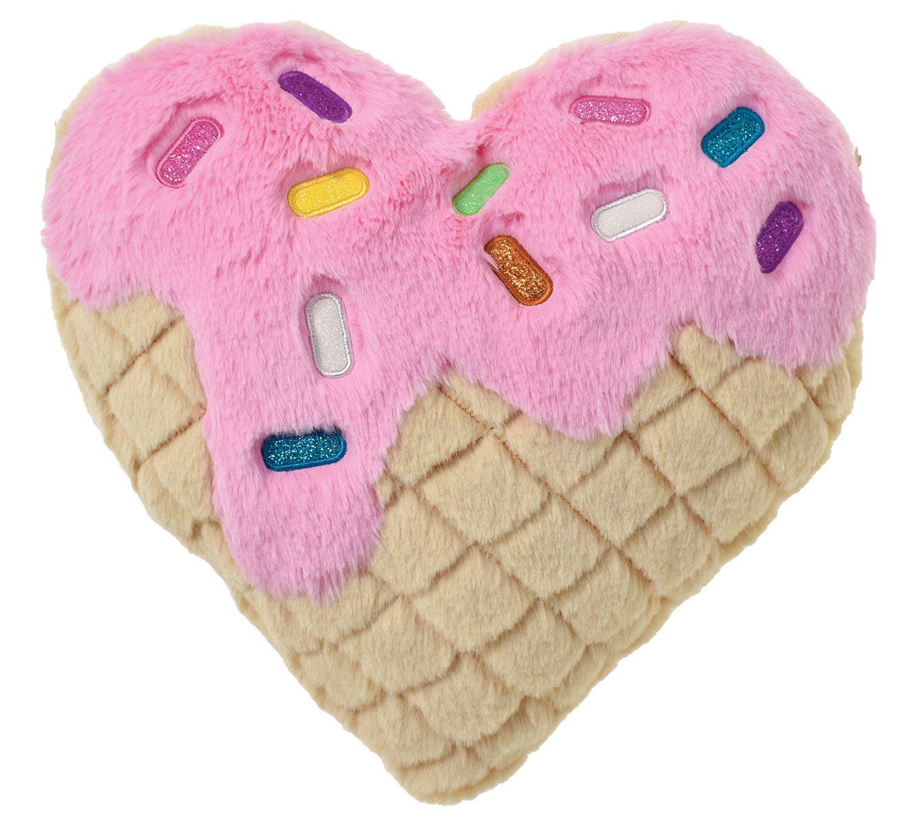 Waffle Heart Furry Pillow