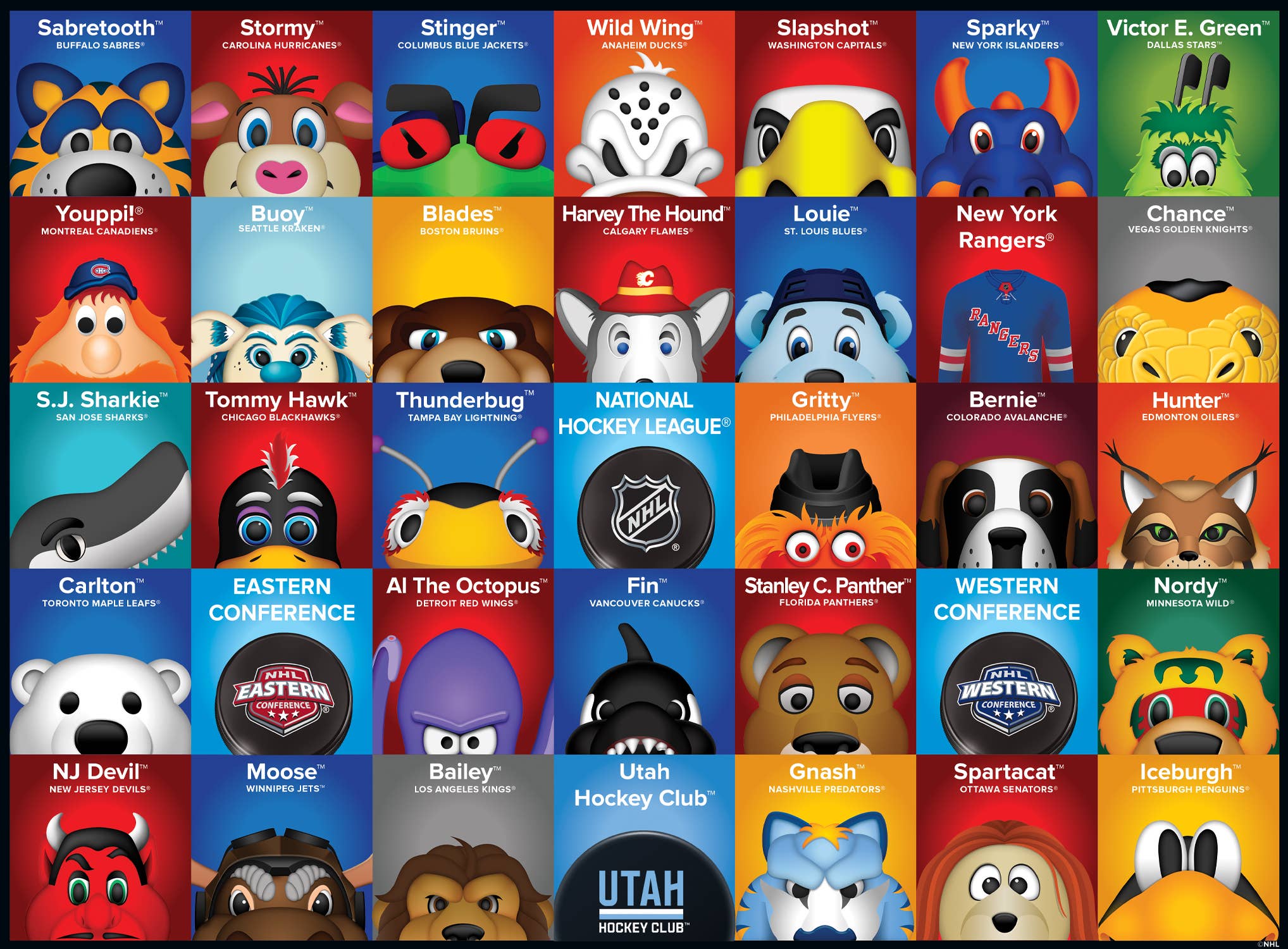 NHL Mascots 100 Piece Puzzle