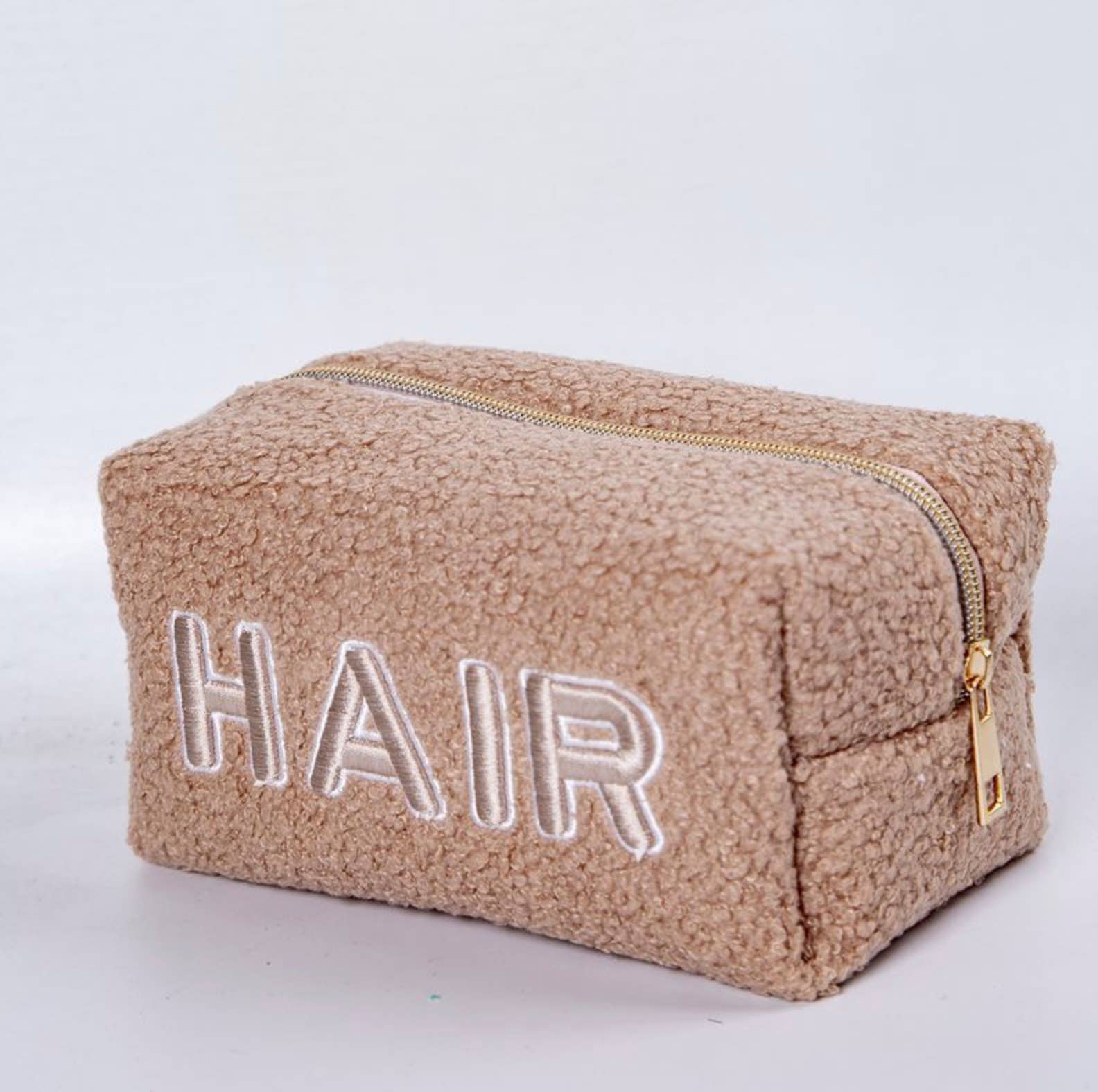 Teddy Cosmetic Bag - hair | Cute Plush Accessory Pouch