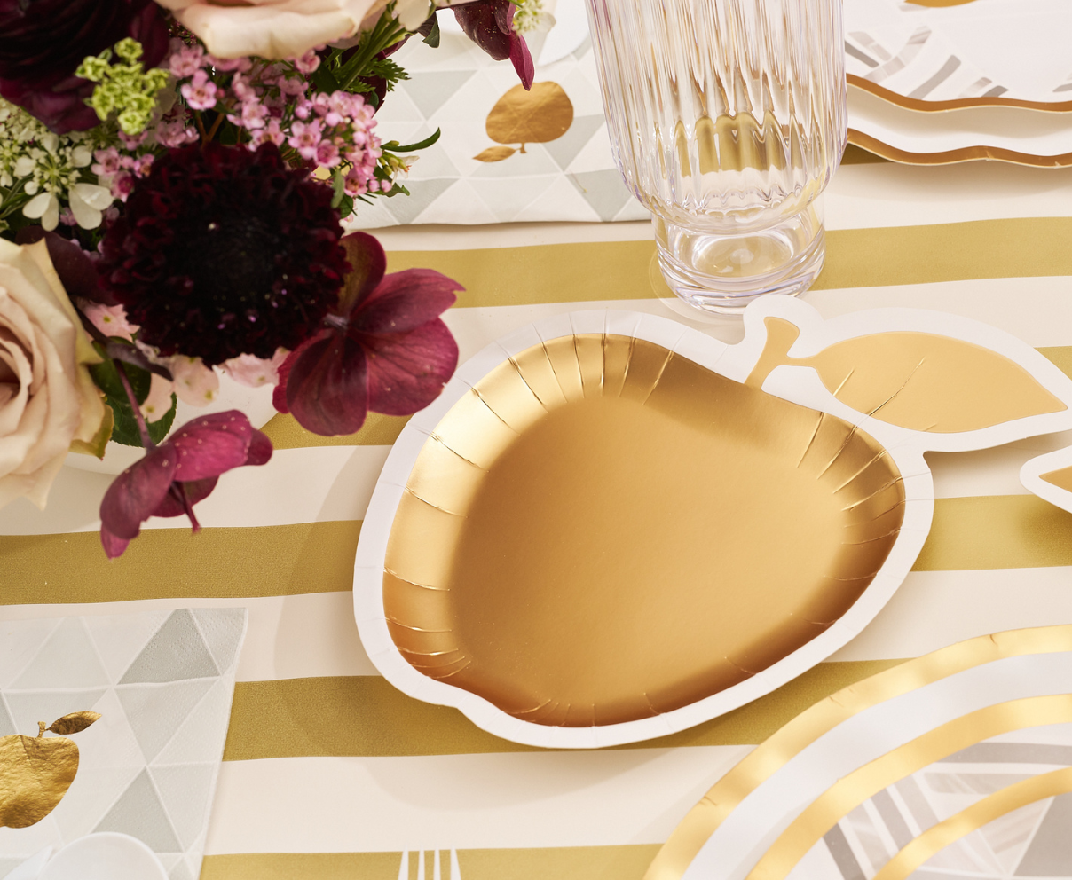 Golden Apple paper Salad Plates