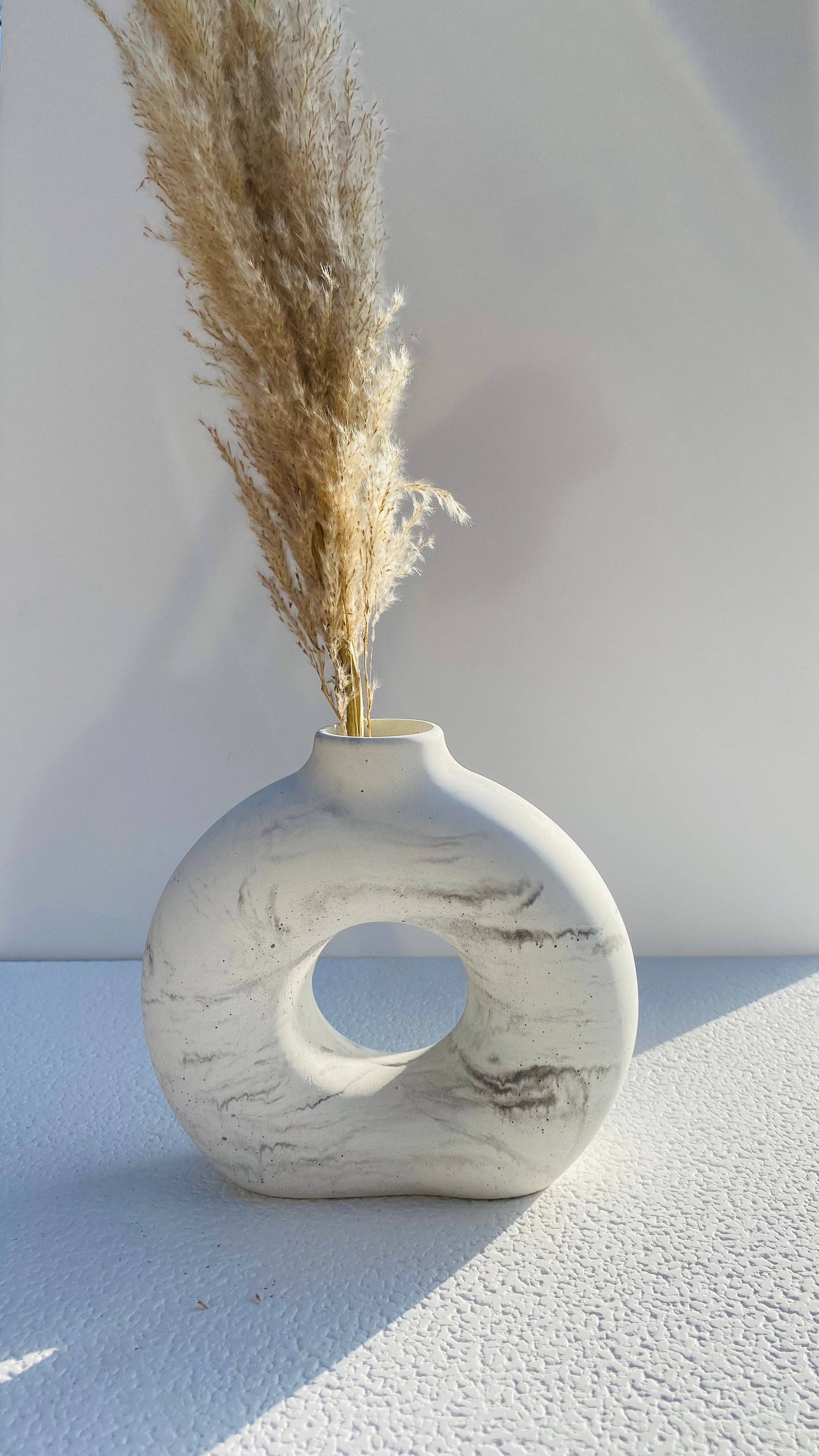 Concrete Circular Hollow Vase