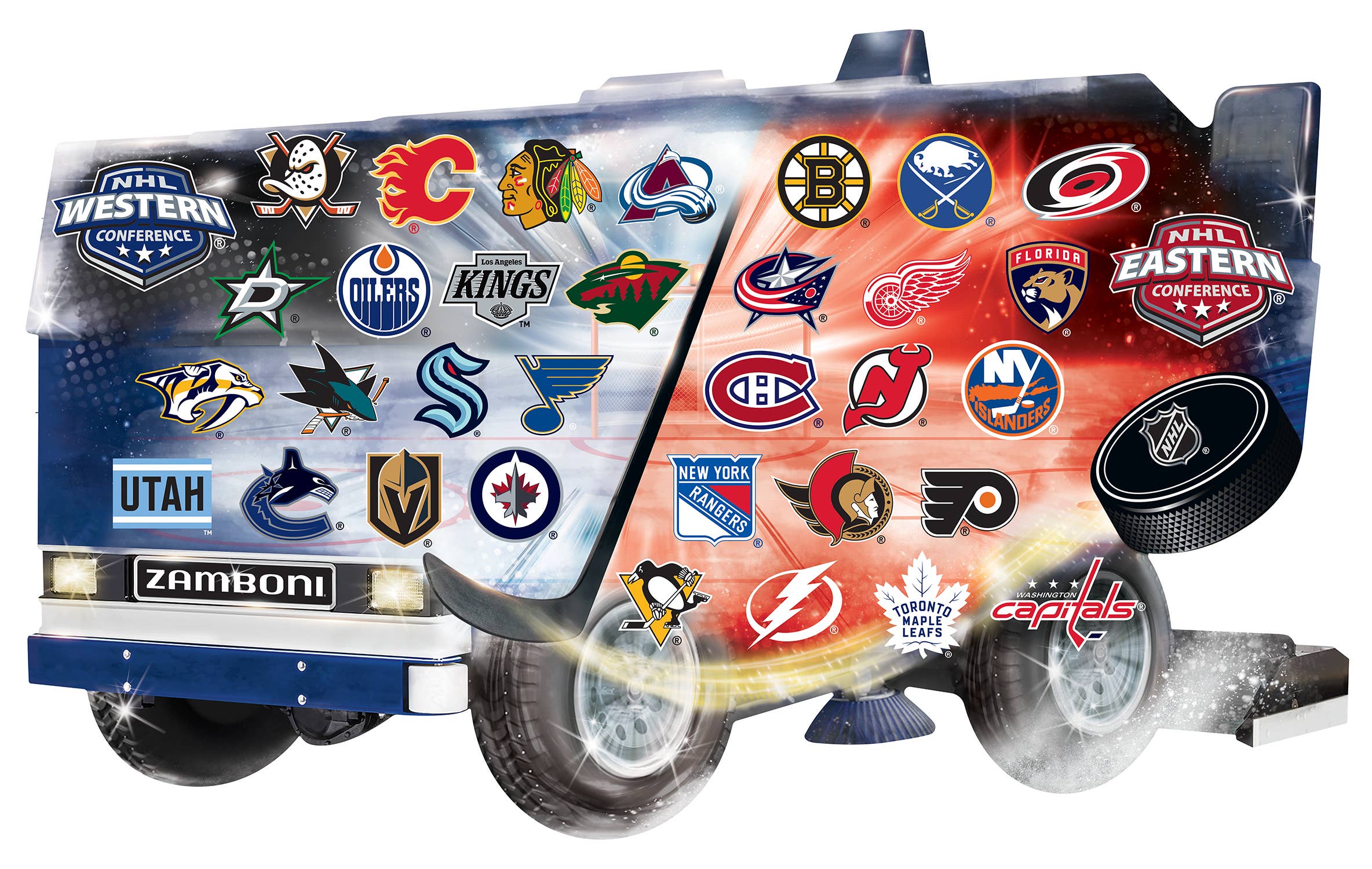 NHL - Zamboni 500 Piece Shaped Puzzle