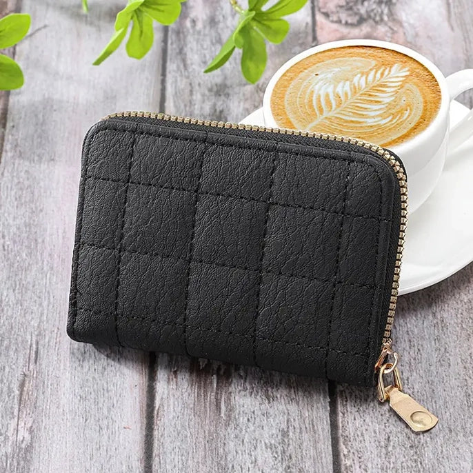 Porte-monnaie / Portefeuille zippé Porte-cartes grande capacité