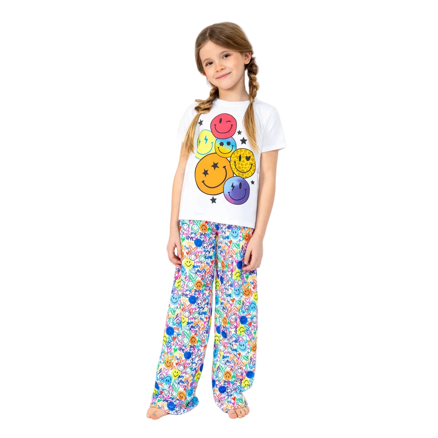 Girls Plush Loungewear Pant - Love & Smiles
