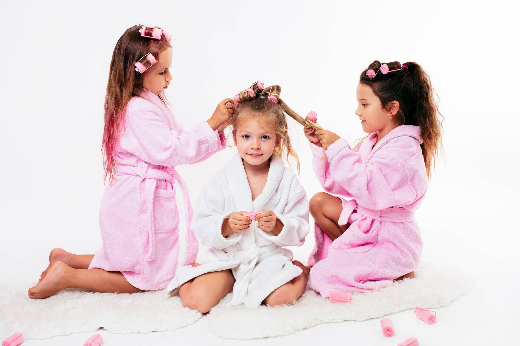 personalized Terry Kids and Tween Bathrobe - pink