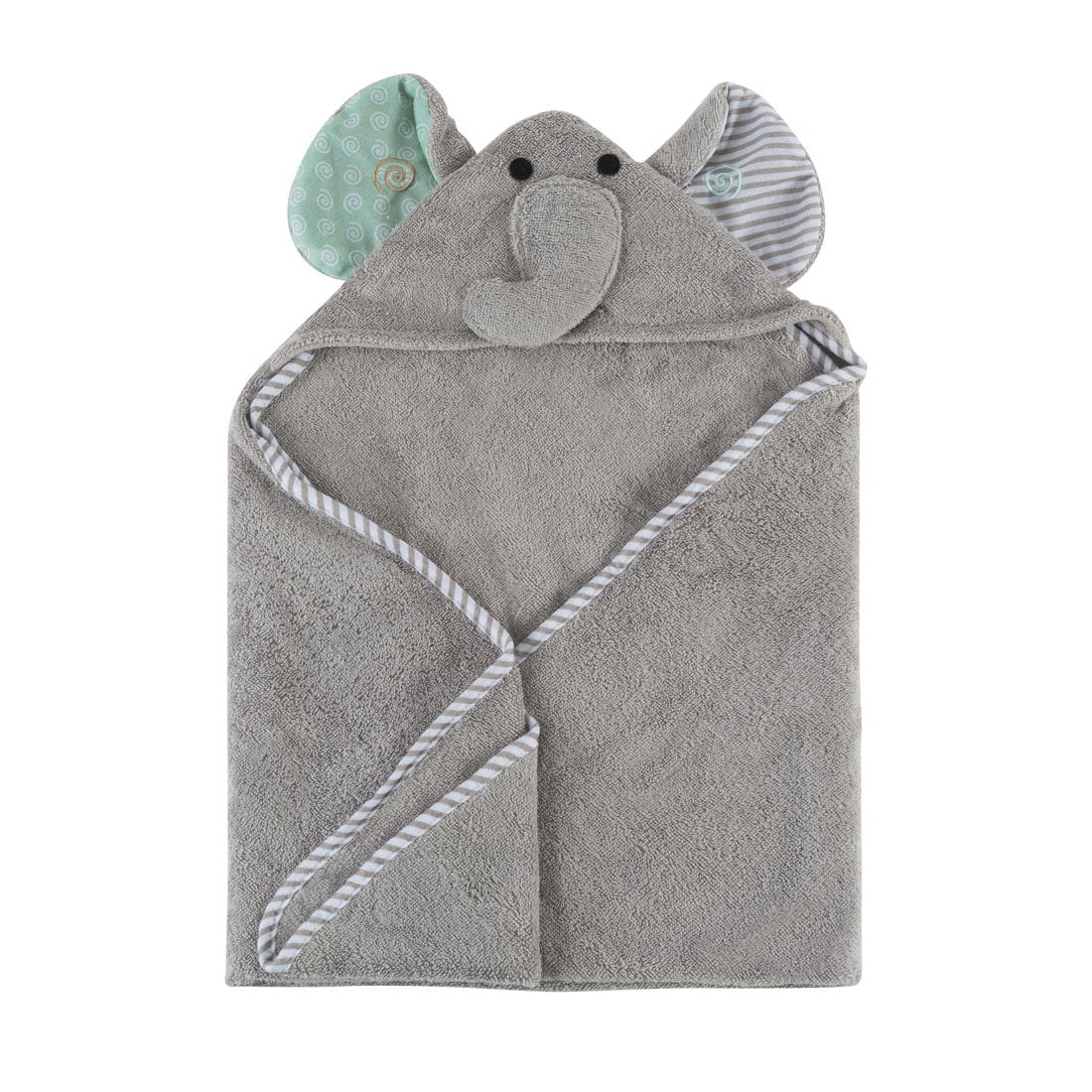 Personalized Baby Bath Towel - Snow Terry Hooded - Elle Elephant