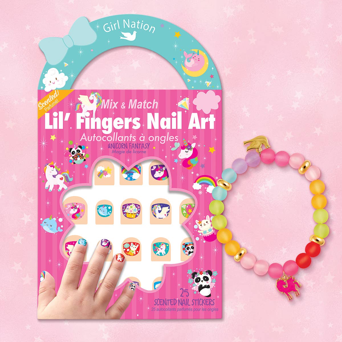 Unicorn Bracelet and Nail Sticker Gift Pack