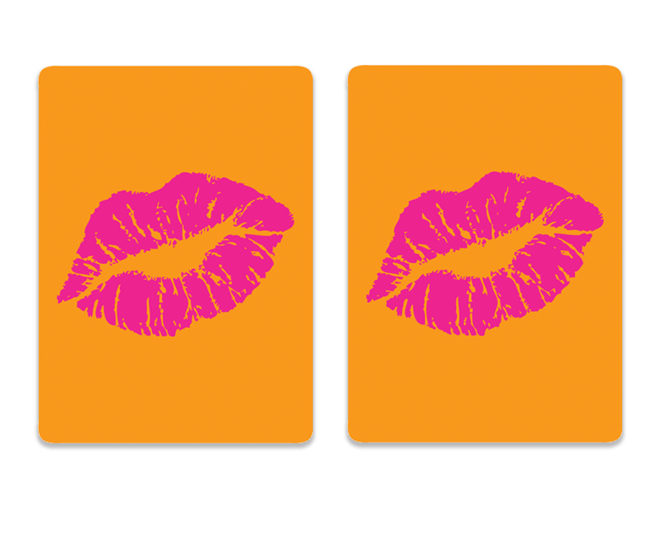 2 deck cards-Lips design
