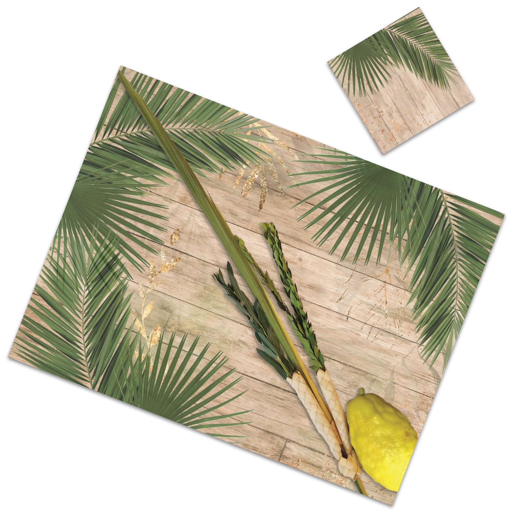 SUKKOT PAPER PLACEMATS and coasters SET OF 12