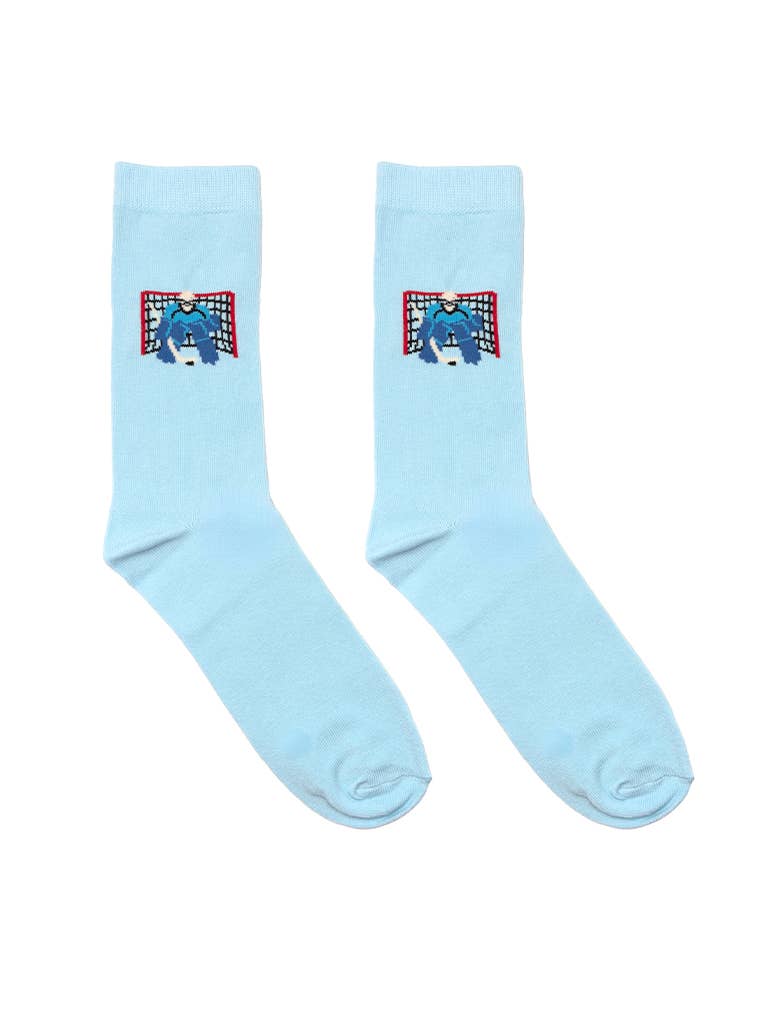 3D Packaged Crew Socks - hockey - Ice Blue