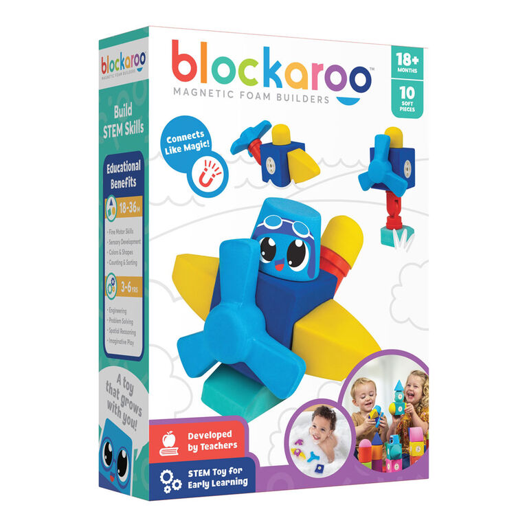 Blockaroo Magnetic Foam Blocks - Airplane