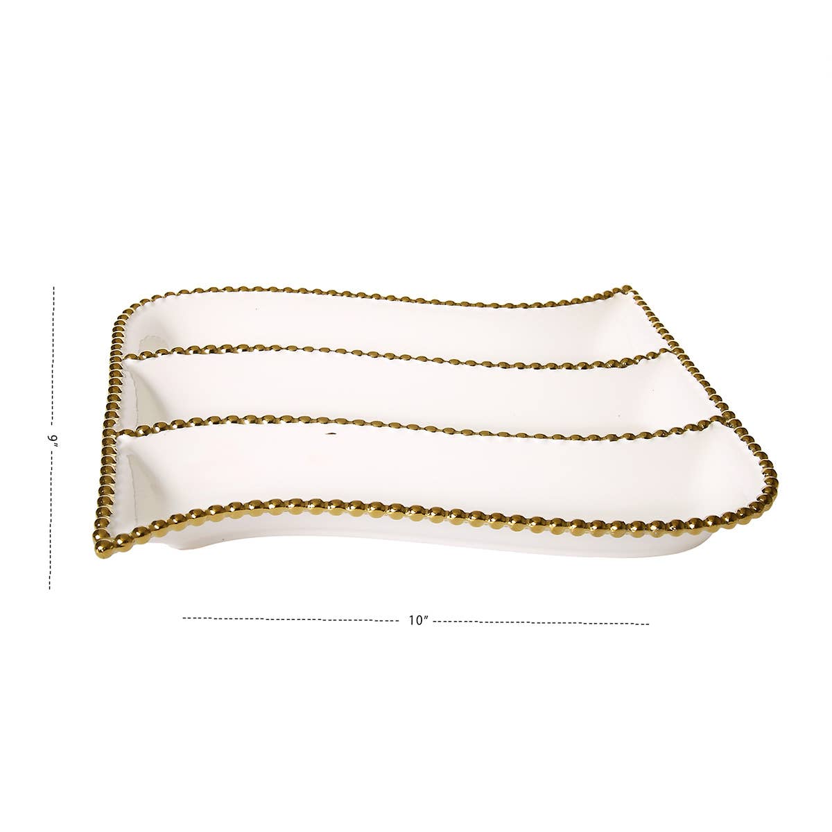 White Porcelain 3 Divider Dish