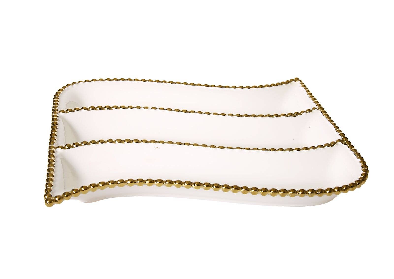 White Porcelain 3 Divider Dish