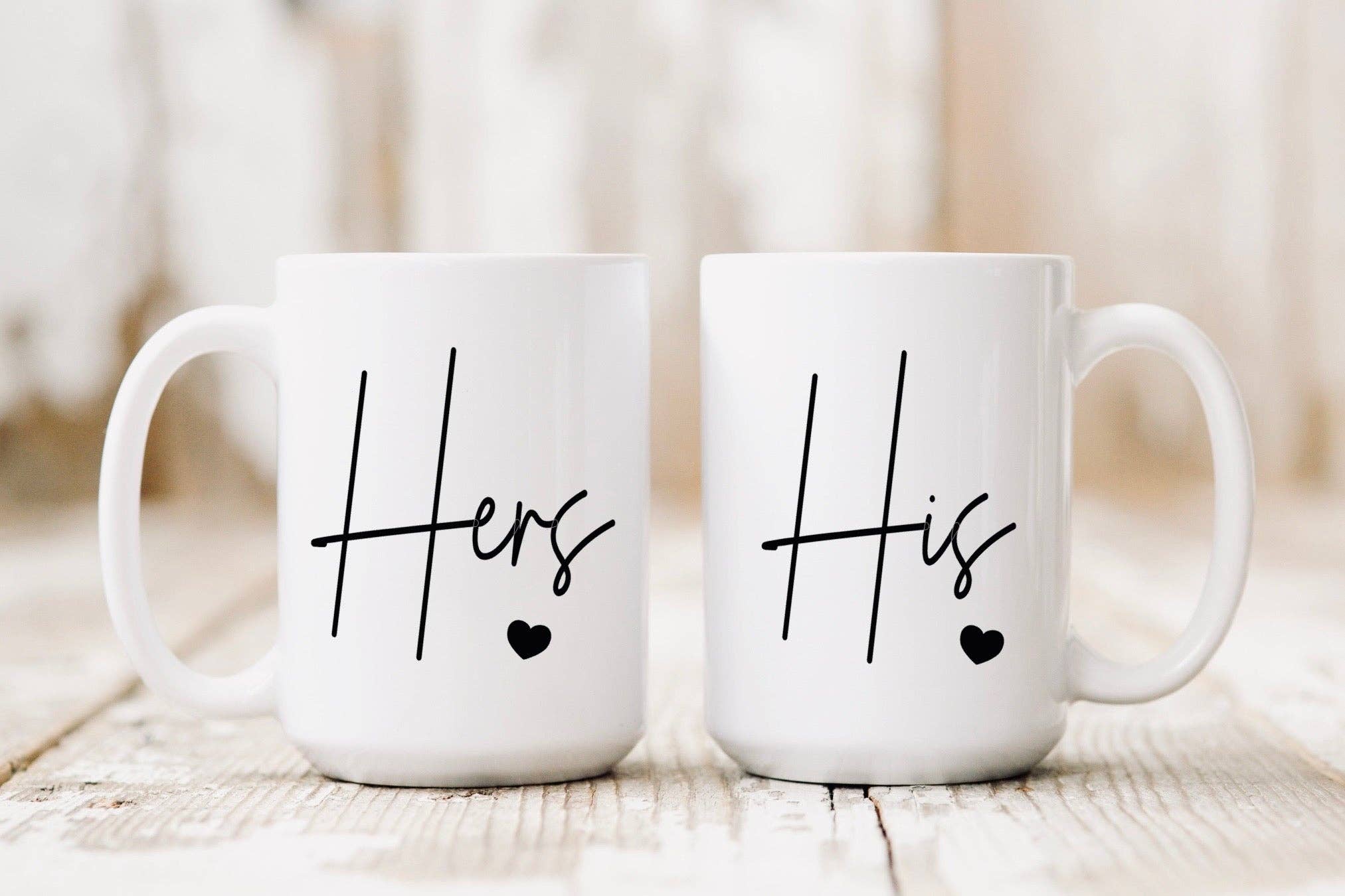 Tasses pour elle et lui - lot de 2