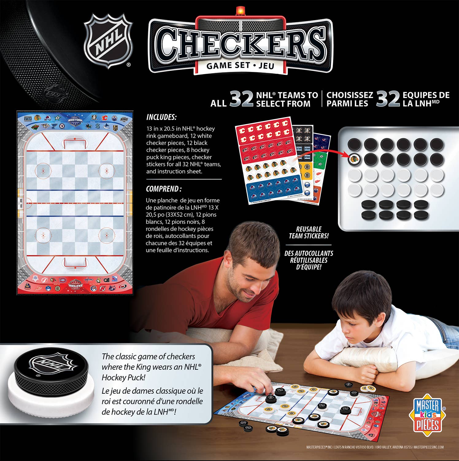 NHL - League Checkers Board Game