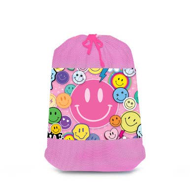 SMILE PARTY MESH LAUNDRY BAG