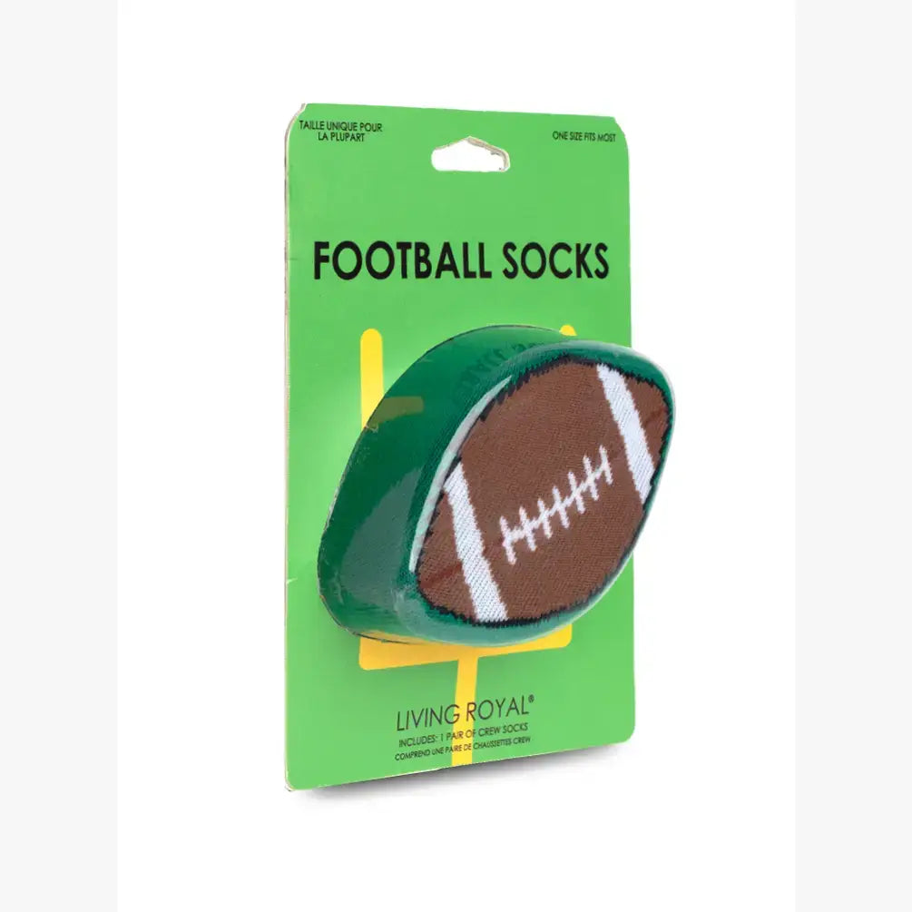 3D Packaged Crew Socks - Football - Green