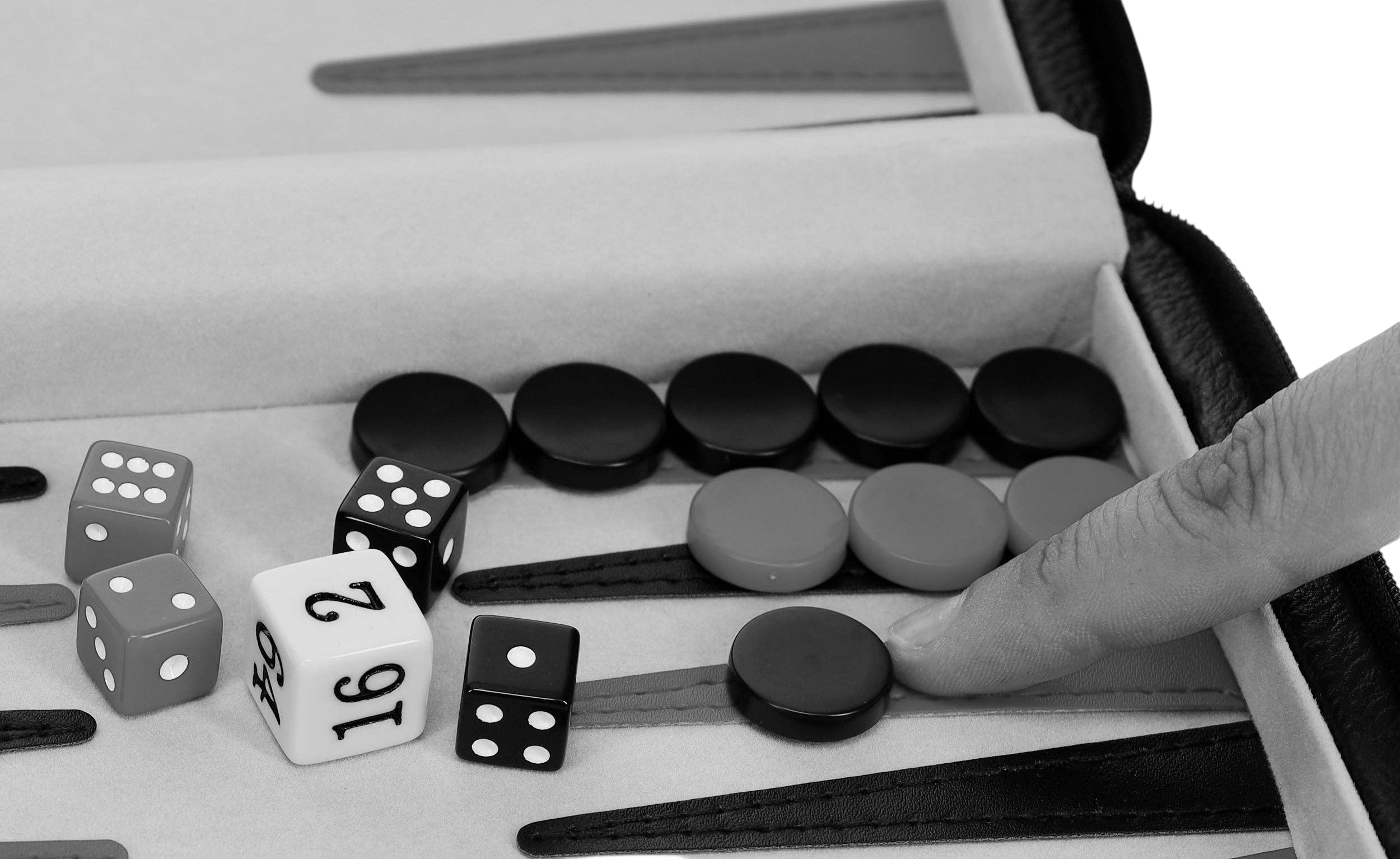 Magnetic Leatherette Backgammon Set