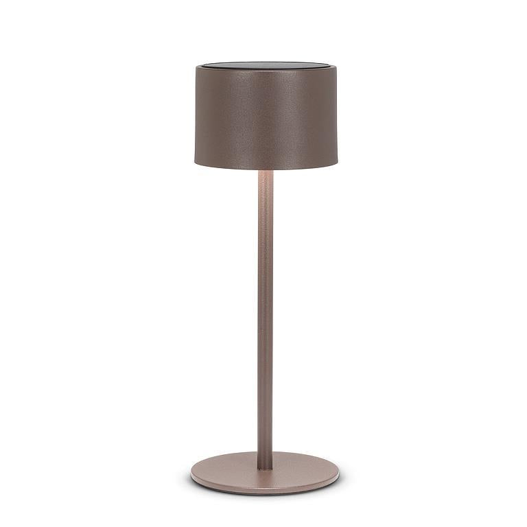 Lampe de table d'extérieur solaire classique à LED - Marron