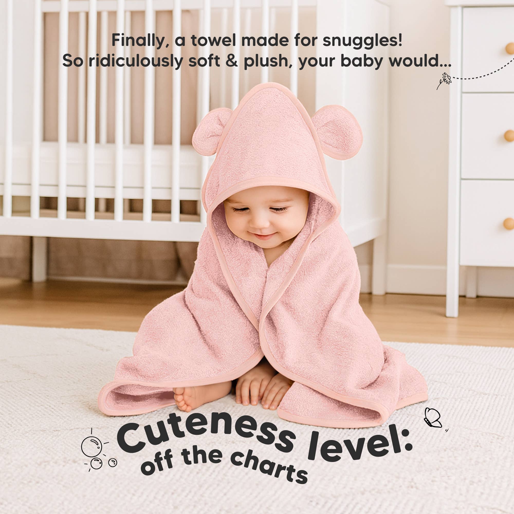 Personalized Cotton Bamboo Hooded Towel