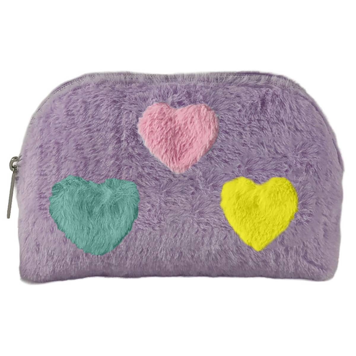 Hearts Color Block Oval Cosmetic Bag