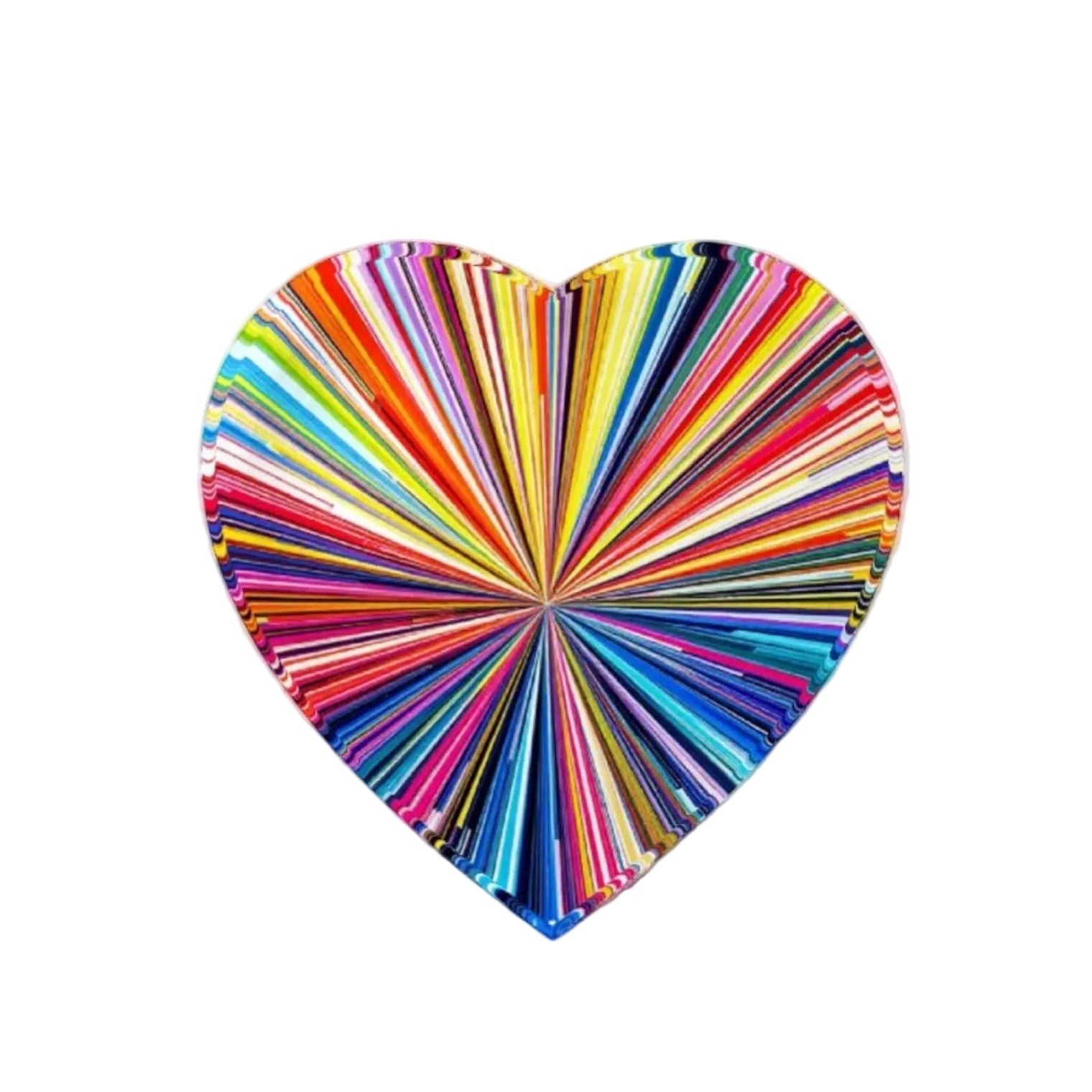 Colorful Abstract Heart Crystal Decor