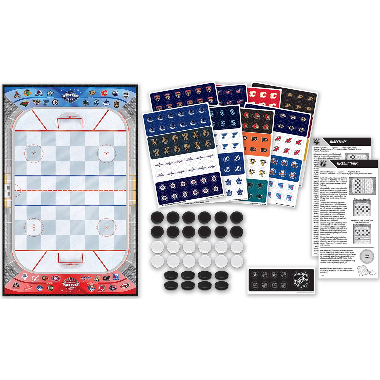 NHL - League Checkers Board Game