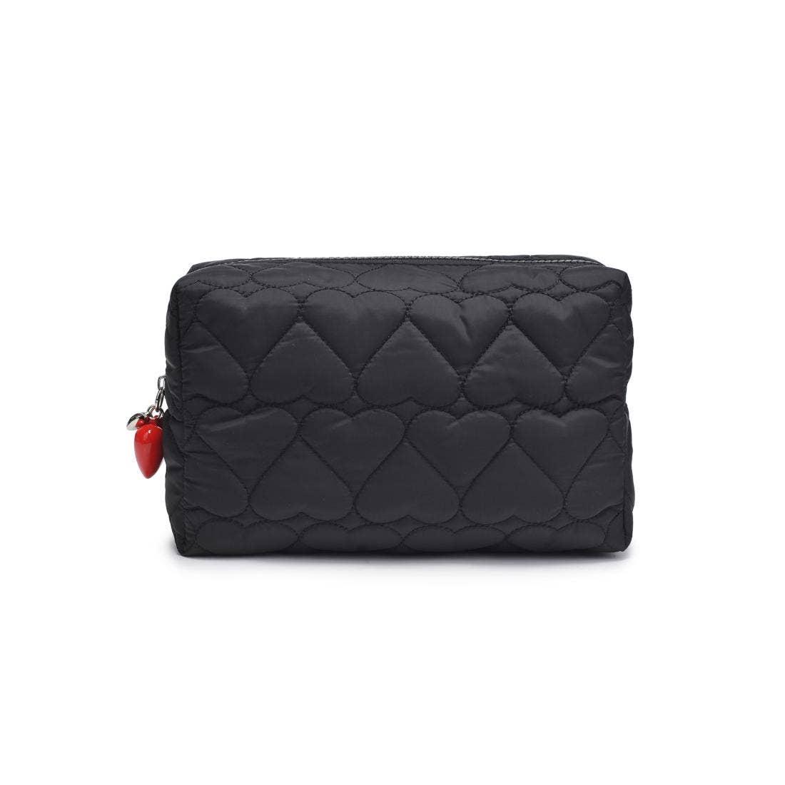 Pull My Heart Cosmetic Pouch - Black