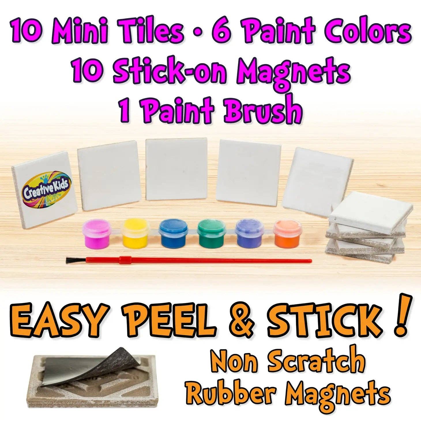 Mini-tuiles magnétiques - Créez votre propre kit de peinture pour enfants