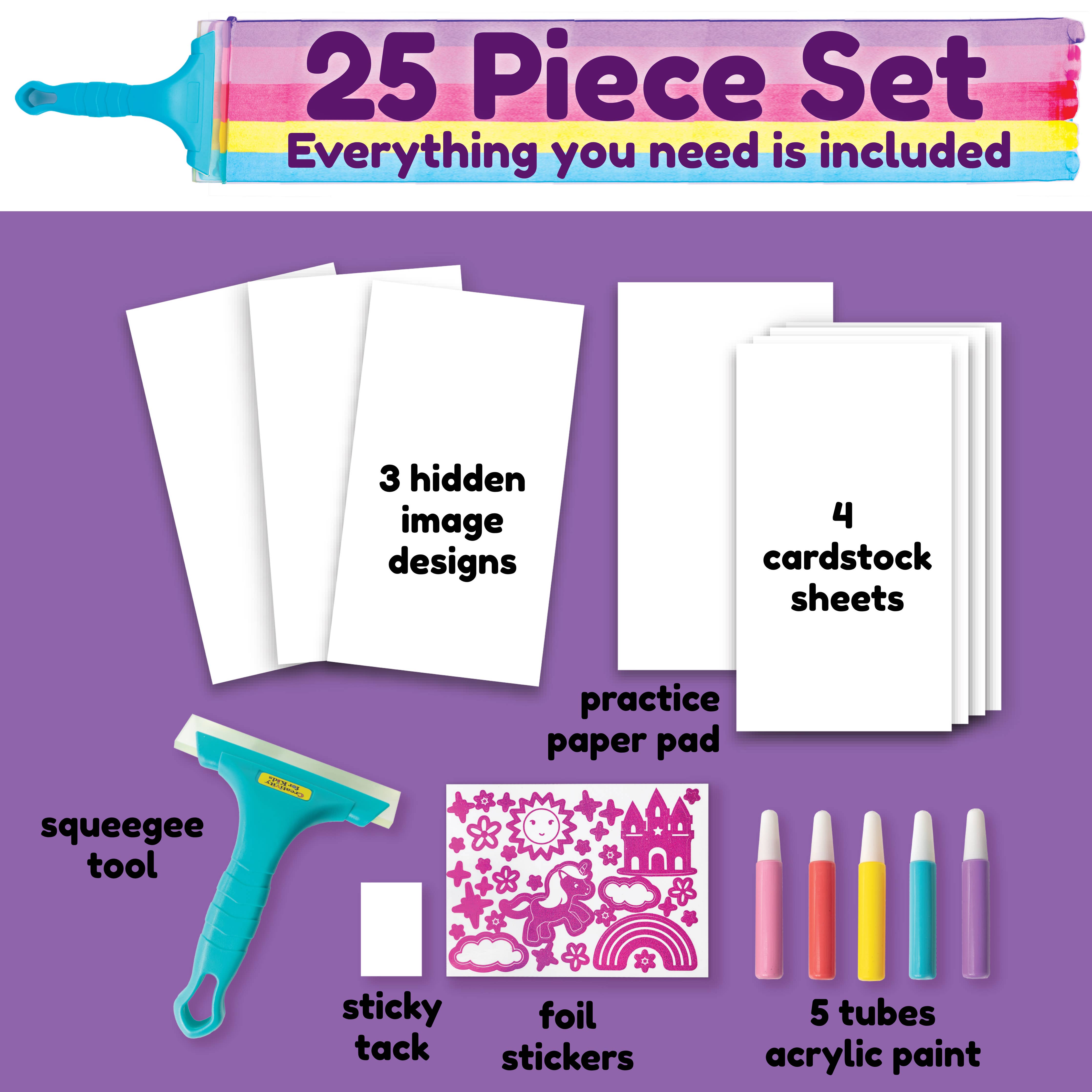 Coffret de peinture licorne Squeegeez Magic Reveal Art pour enfants