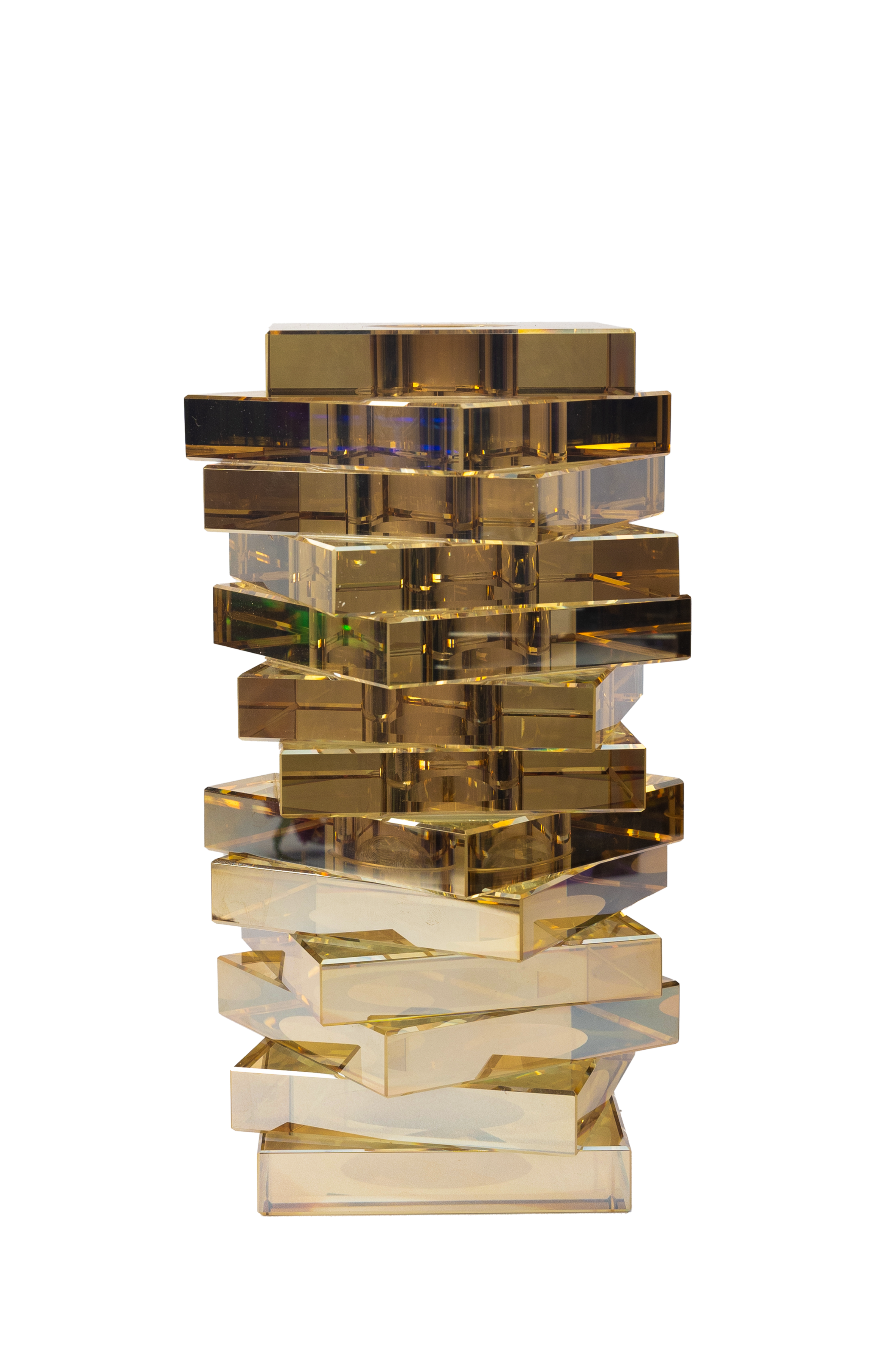 Crystal Twist Vase - Gold: Large