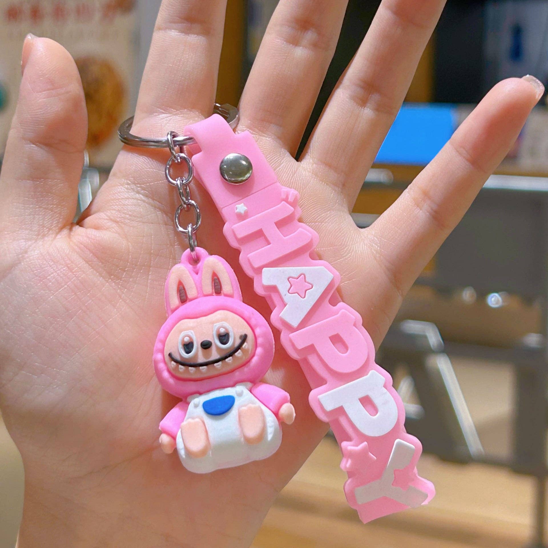 Silicone Labubu Keychain/Bag Charm