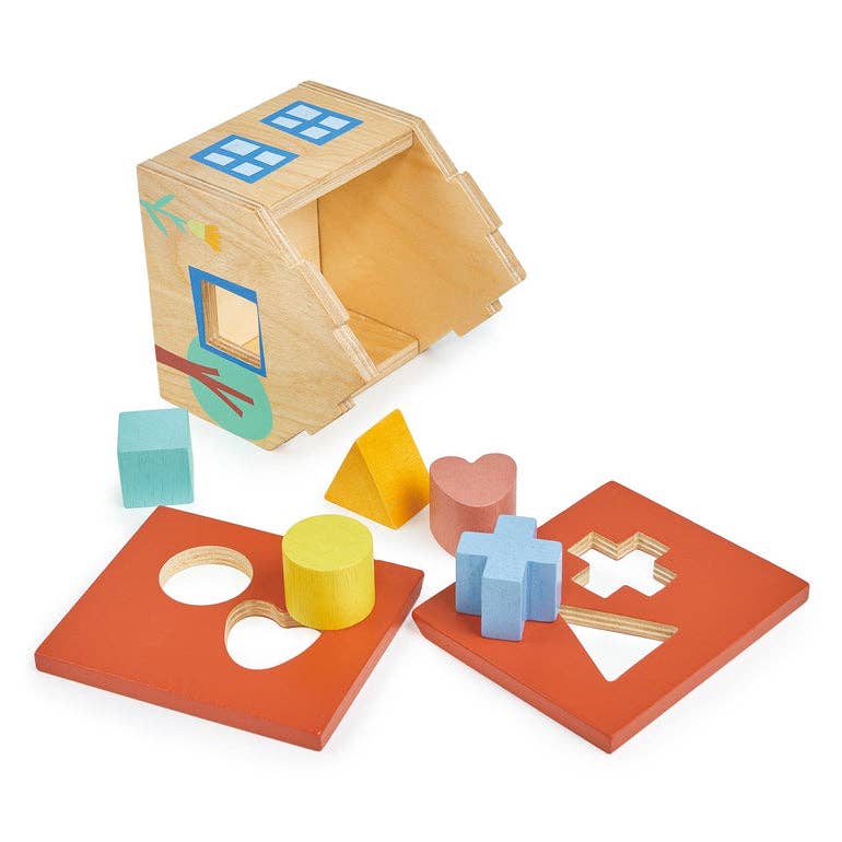 Wooden Shape Sorter House