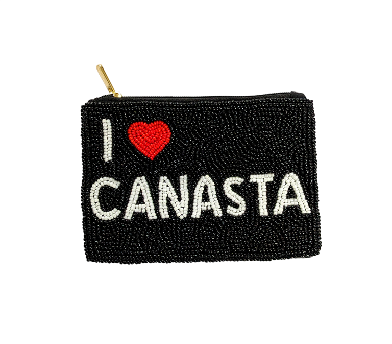 Ladies Beaded Canasta Coin Purse