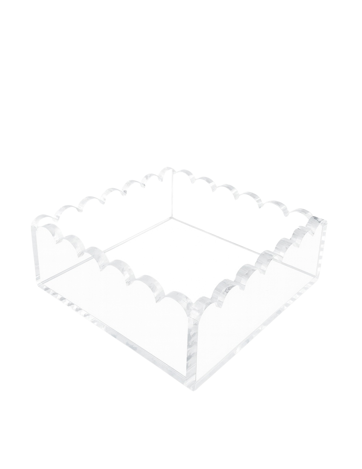 Scalloped Acrylic Lunch and Dinner Napkin Holder