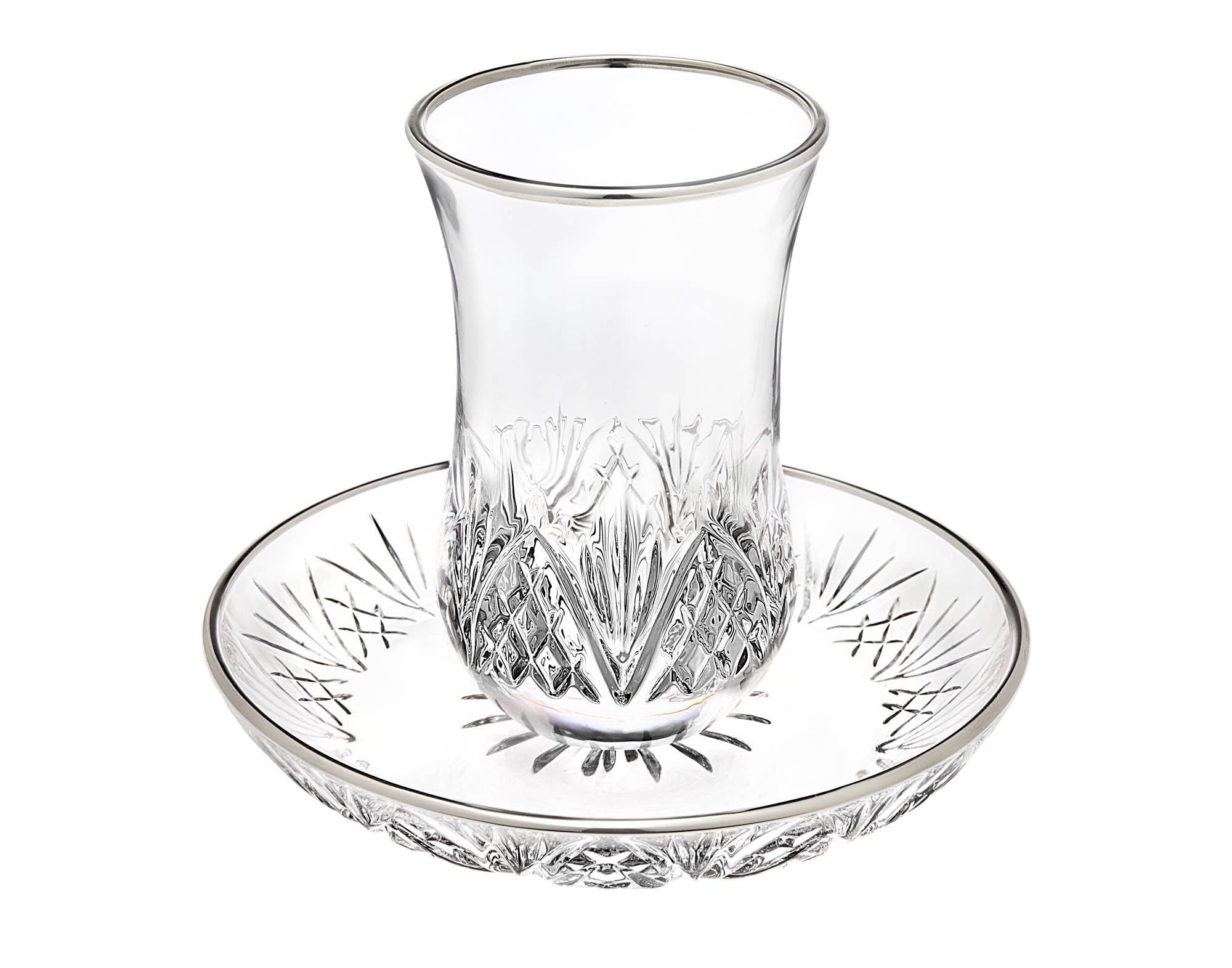 Dublin Platinum Rim Kiddish Set