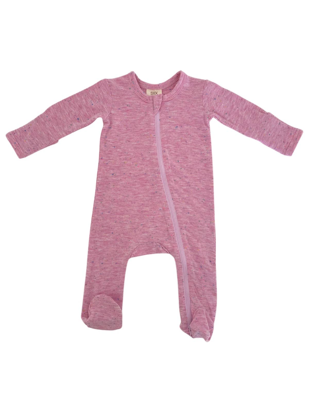 Pink Speckle / 2-Way Zip Footie