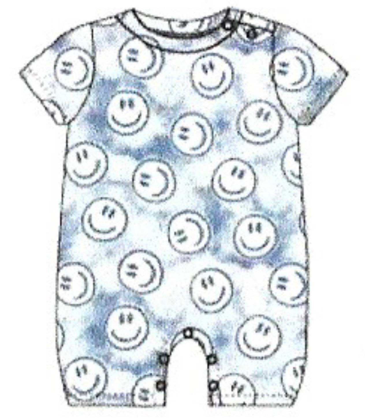 Short pour bébé - Tie Dye Smile Denim