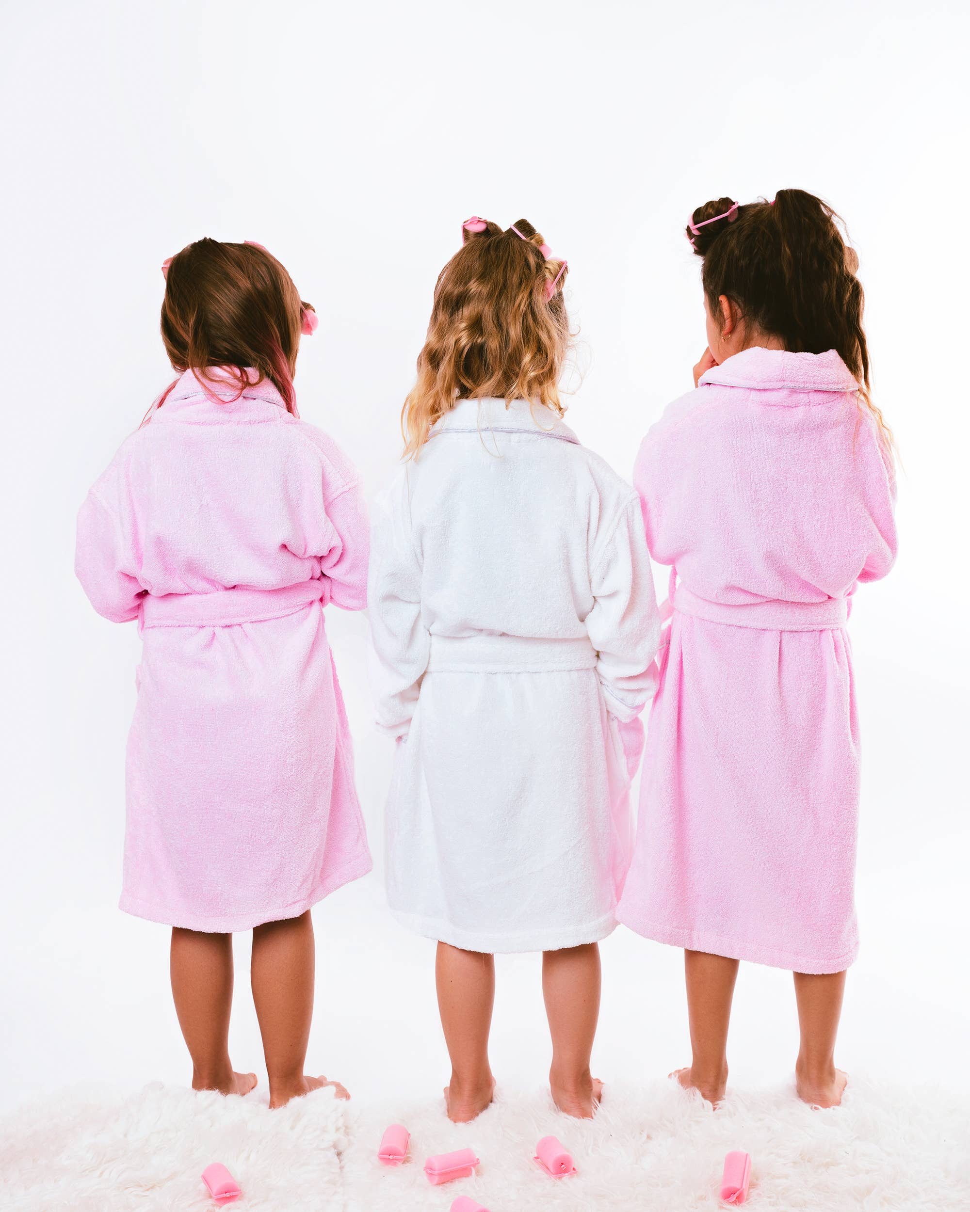 personalized Terry Kids and Tween Bathrobe - pink