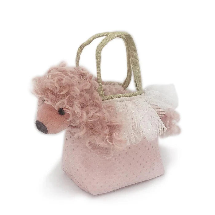 Pink Poodle Plush Toy In Purse