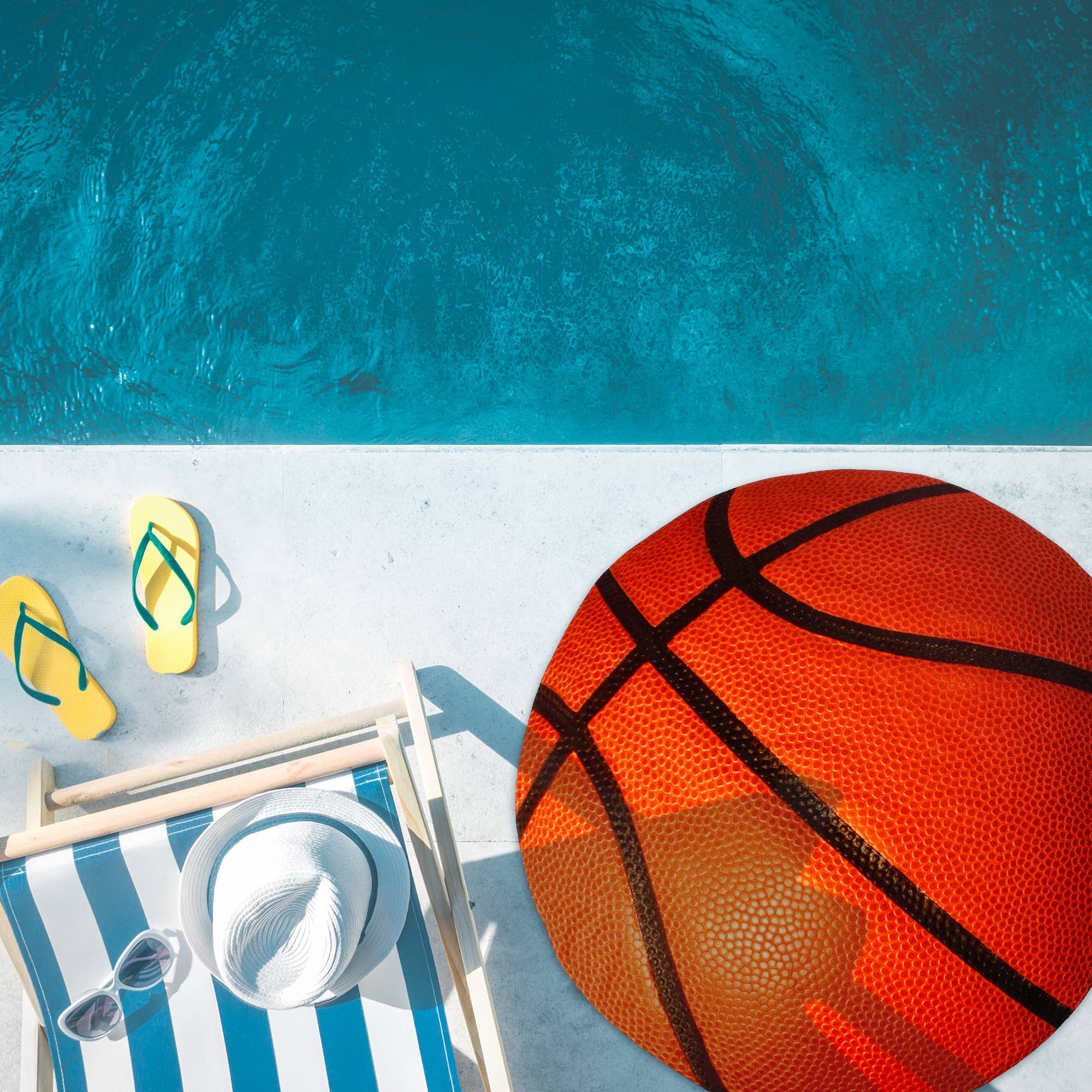 Serviette pour enfants en forme de ballon de basket