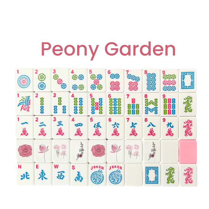 Mahjong Studios – Peony Garden American Mahjong Tile Set