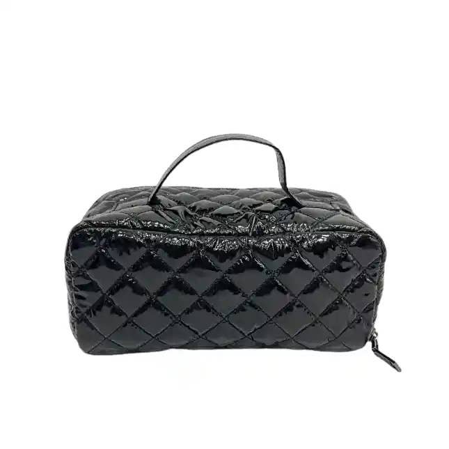 Diamond Glam Zip bag - black
