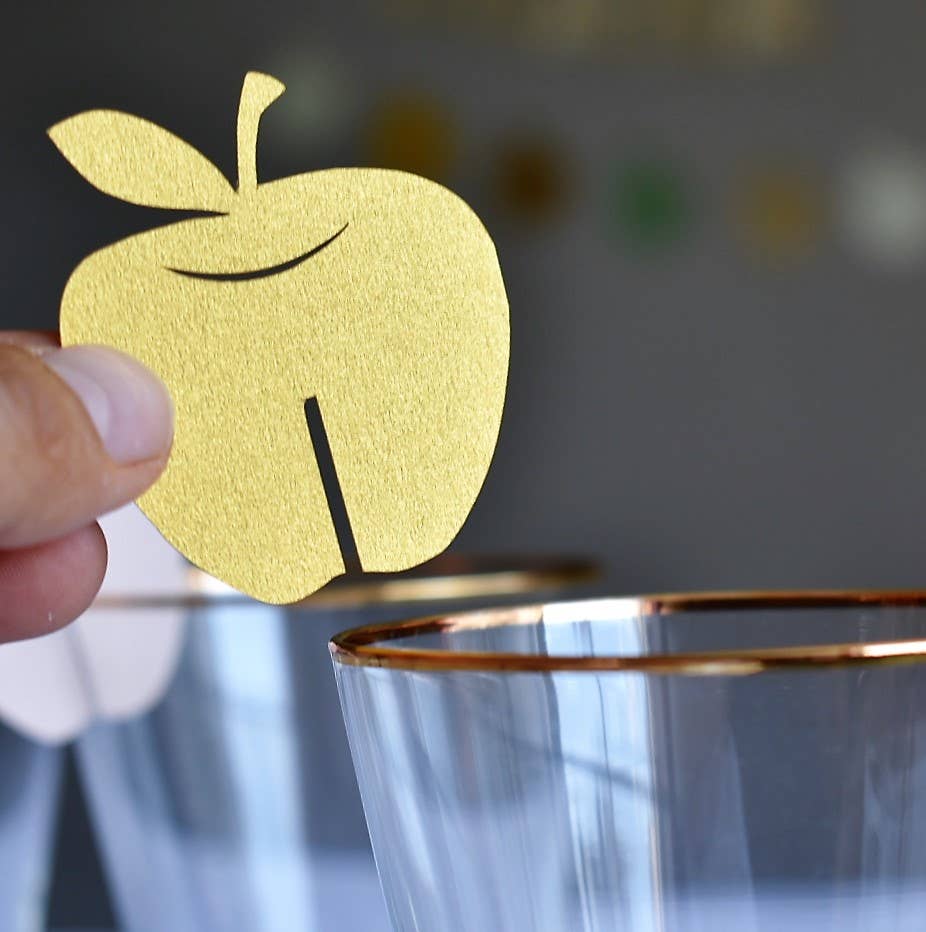 Apples wine glass add on