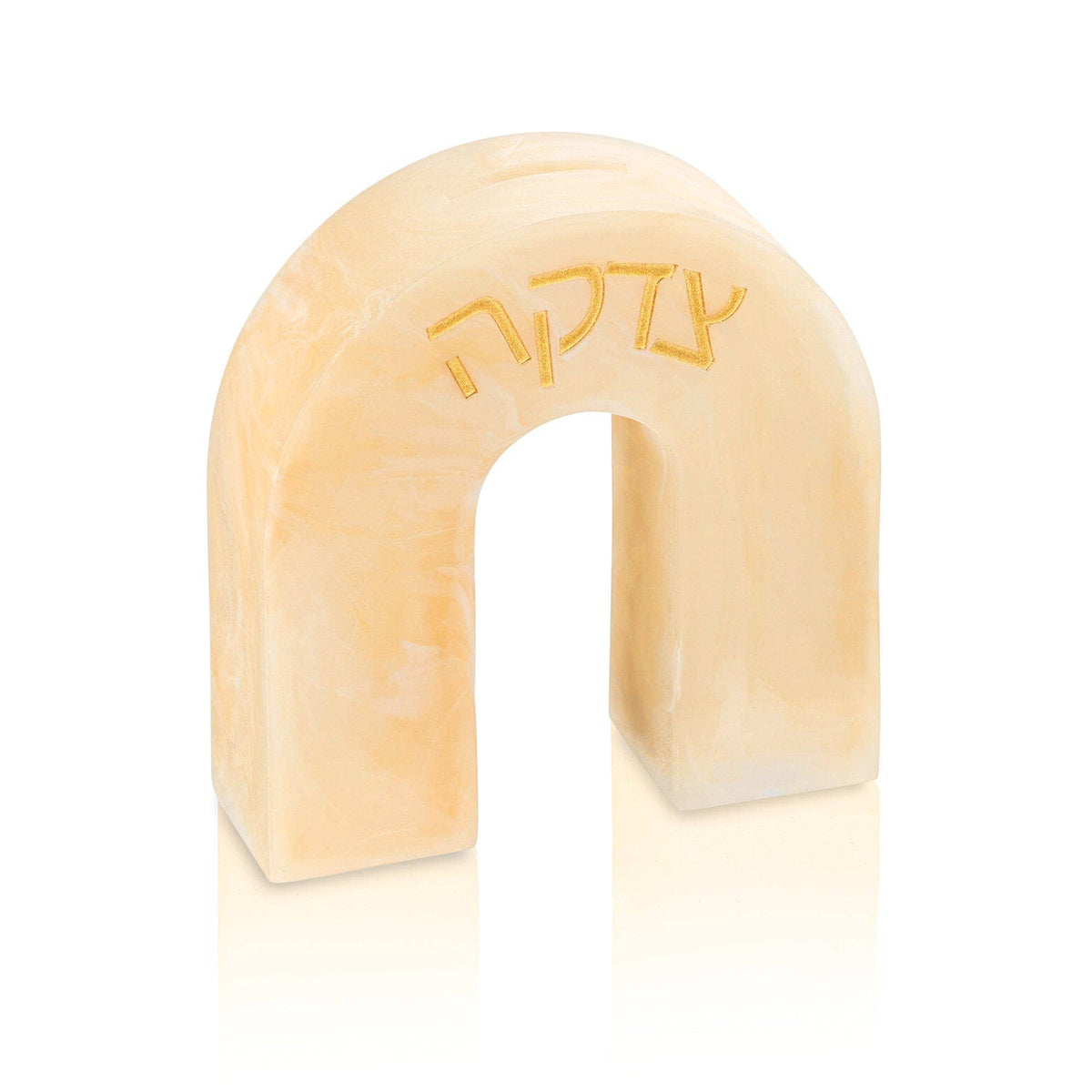Gold marble Resin Arch Tzedakah Box