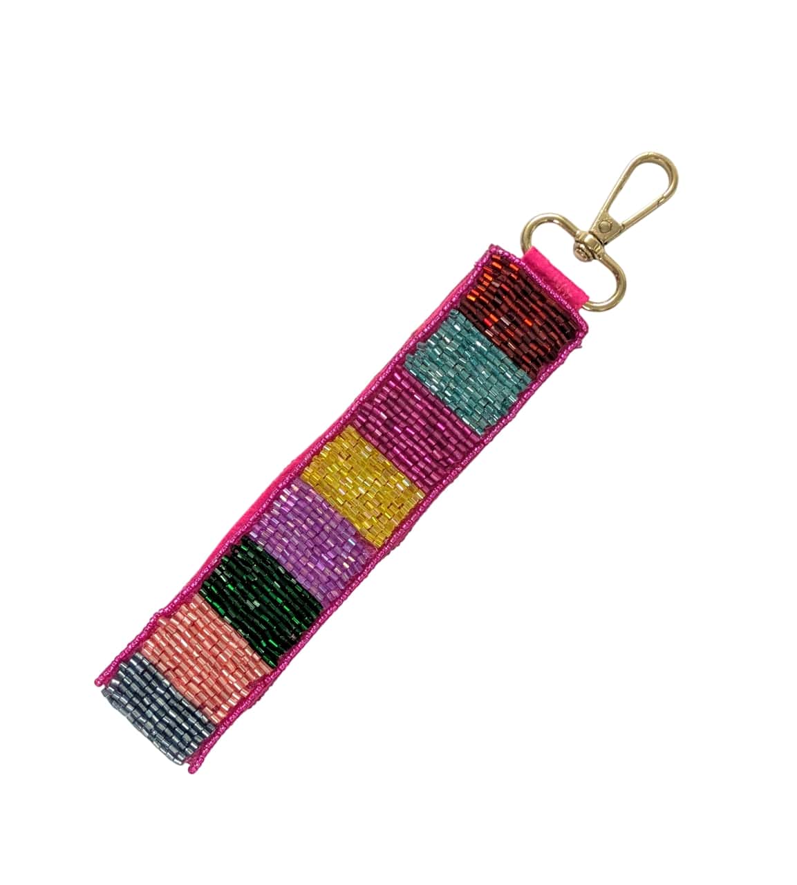 Ladies Mom Themed Beaded Wristlet Strap Key Chain